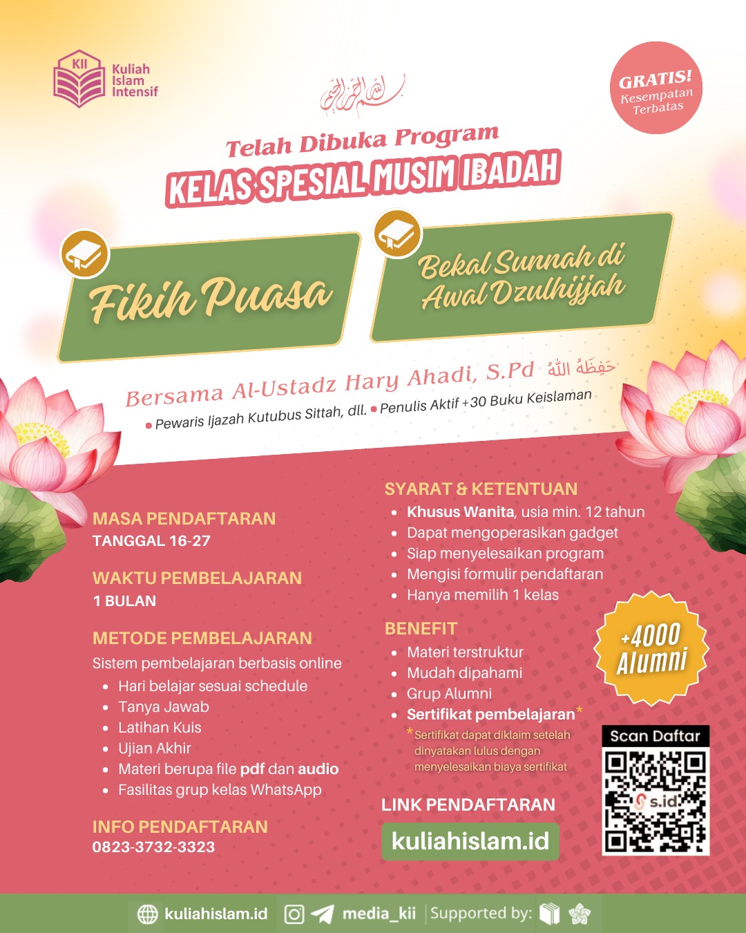 Pendaftaran Kelas Muslimah 2