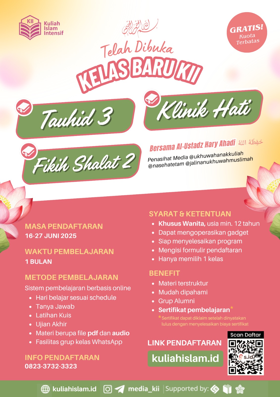 Pendaftaran Kelas Muslimah 2
